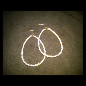 Banana Republic beaded hoops - **reduced price Banana Republic beaded hoops - **reduced price