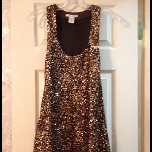Alice+Olivia gold sequin dress Alice+Olivia gold sequin dress