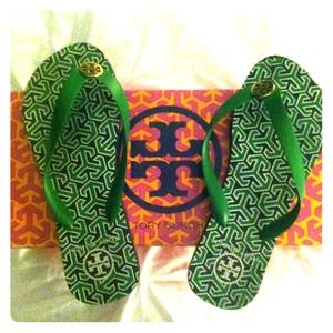 Printed Tory Burch Flip Flops