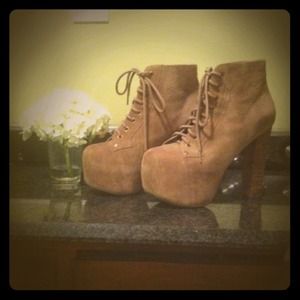 *Reduced* Jeffrey Campbell Lita - Taupe Suede