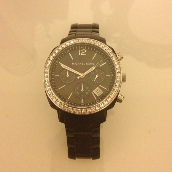 Michael Kors Jewelry - 💢reserved💢Black Michael Kors watch with crystals 2 Michael Kors Jewelry - 💢reserved💢Black Michael Kors watch with crystals 2