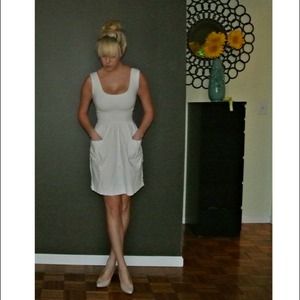 *REDUCED* DVF Cream Dress with Pockets