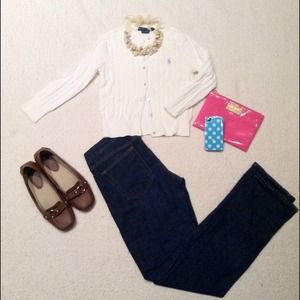 Ralph Lauren Sweaters - Ralph Lauren White Cardigan Ralph Lauren Sweaters - Ralph Lauren White Cardigan