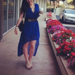 Dresses & Skirts - Blue flowy beach long dress Dresses & Skirts - Blue flowy beach long dress