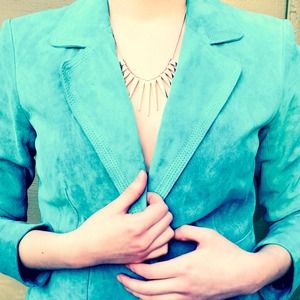 Alfani Jackets & Blazers - Vintage Peacock 100% Suede Blazer Alfani Jackets & Blazers - Vintage Peacock 100% Suede Blazer