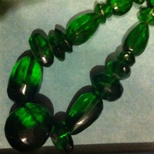 Green lucite necklace Green lucite necklace