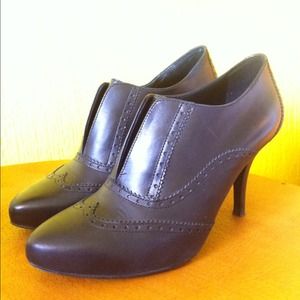 J. Crew Shoes - J. Crew wingtip leather booties heels J. Crew Shoes - J. Crew wingtip leather booties heels