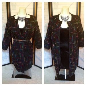 Kenar Outerwear - Vtg Multi-colored Tweed Long Jacket sz 6 Kenar Outerwear - Vtg Multi-colored Tweed Long Jacket sz 6