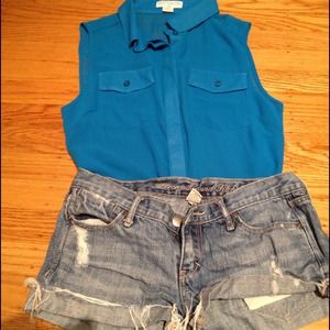 cotton on Tops - SOLD !!!!!!Blue sleeveless top cotton on Tops - SOLD !!!!!!Blue sleeveless top