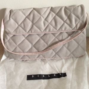 Sisley Clutches & Wallets - REDUCED AGAIN! SISLEY quilted bag w/leather strap Sisley Clutches & Wallets - REDUCED AGAIN! SISLEY quilted bag w/leather strap