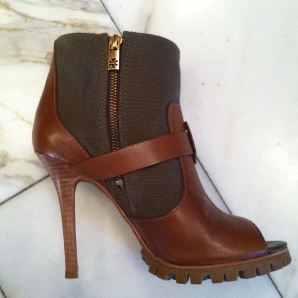 Tory Burch Boots - Open Toe Booties w/Lug Sole 2 Tory Burch Boots - Open Toe Booties w/Lug Sole 2