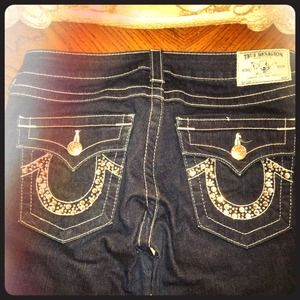 True Religion Denim - True religion billy rhinestone horseshoe pockets True Religion Denim - True religion billy rhinestone horseshoe pockets