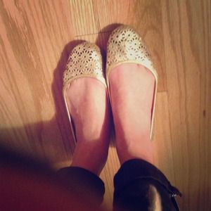 J.Crew gold ballet flats J.Crew gold ballet flats