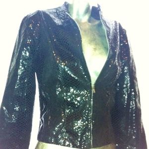 XOXO Black (sequin / python embossed) Jacket XOXO Black (sequin / python embossed) Jacket