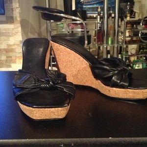 Charles David- wedge sandal black leather Charles David- wedge sandal black leather