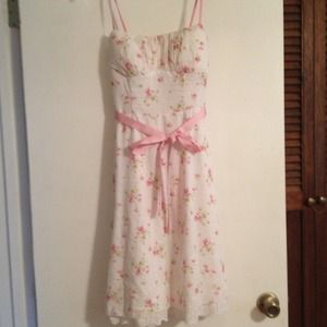 Spring dress white and baby pink floral Spring dress white and baby pink floral
