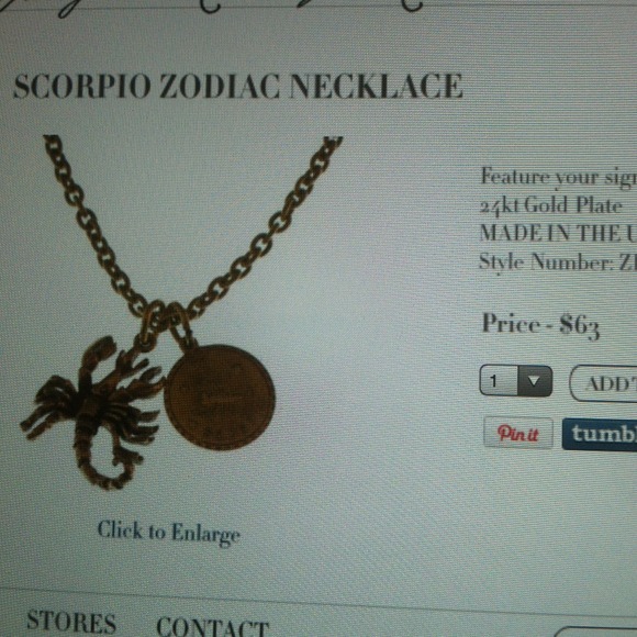 Elizabeth Cole Jewelry - Scorpio Zodiac Necklace 3 Elizabeth Cole Jewelry - Scorpio Zodiac Necklace 3