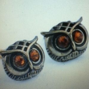 Jewelry - Vintage style owl bronze rhinestone earrings NEW Jewelry - Vintage style owl bronze rhinestone earrings NEW