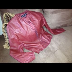 Designer leather zipper front jacket Designer leather zipper front jacket