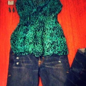 denim addikt Denim - Skinny Jeans, top, earring bundle 25, S denim addikt Denim - Skinny Jeans, top, earring bundle 25, S