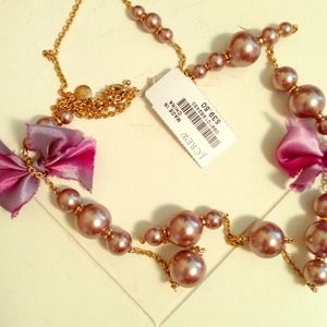 JCrew pearl bow necklace JCrew pearl bow necklace
