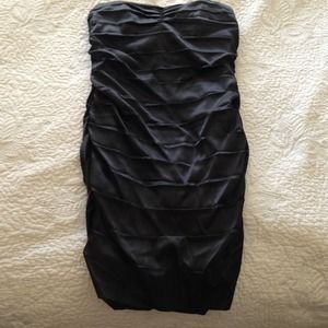 Express Strapless Silk Black dress Express Strapless Silk Black dress