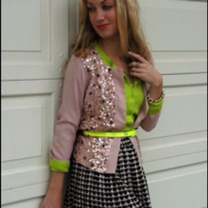 Reduced! Sequin woven cardigan
