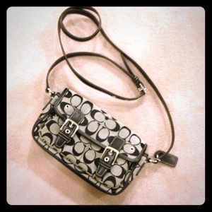 Coach Handbags - Authentic Coach cross-body bag, black & white Coach Handbags - Authentic Coach cross-body bag, black & white