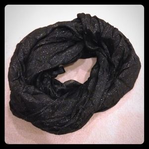 Express Accessories - Express black w gold glitter Scarf Express Accessories - Express black w gold glitter Scarf