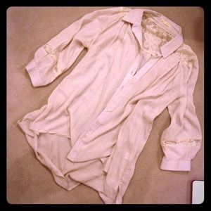 Tops - Anarchy Street lace detail ivory blouse Tops - Anarchy Street lace detail ivory blouse