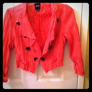 Pink XOXO blazer with brown buttons Pink XOXO blazer with brown buttons