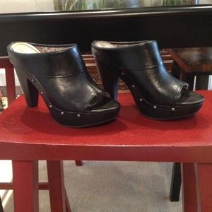REDUCEDBlack Open Toe Booties REDUCEDBlack Open Toe Booties