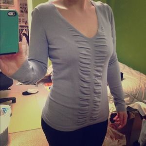 Express Sweaters - Light gray sweater shirt Express Sweaters - Light gray sweater shirt