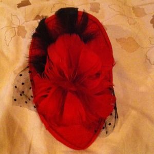 *HOST PICK 12/06* Red and black feather headband *HOST PICK 12/06* Red and black feather headband