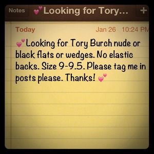 ISO Tory Burch flats or wedges ISO Tory Burch flats or wedges