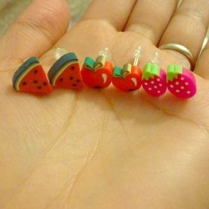 Cute Fruit Earrings :) Cute Fruit Earrings :)