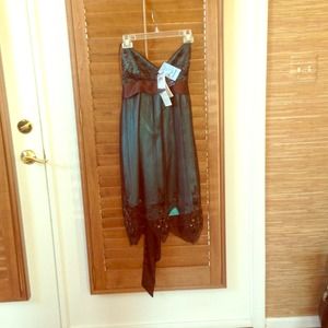 Gorgeous aqua and brown colored sequined dress Gorgeous aqua and brown colored sequined dress