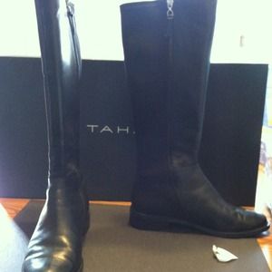 Tahari brand new Black leather upper riding boots. Tahari brand new Black leather upper riding boots.