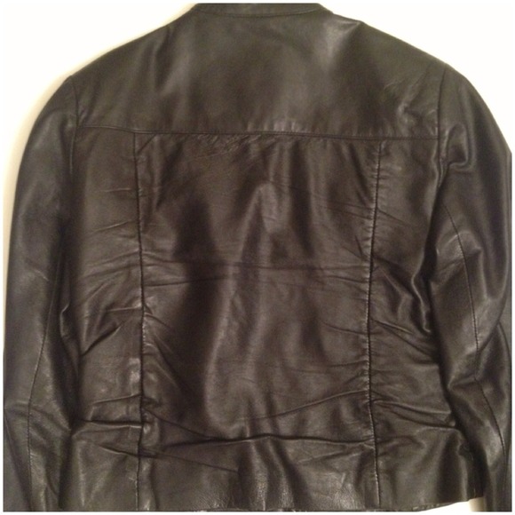 Jackets & Blazers - Cropped pin tucked front Leather jacket 3 Jackets & Blazers - Cropped pin tucked front Leather jacket 3