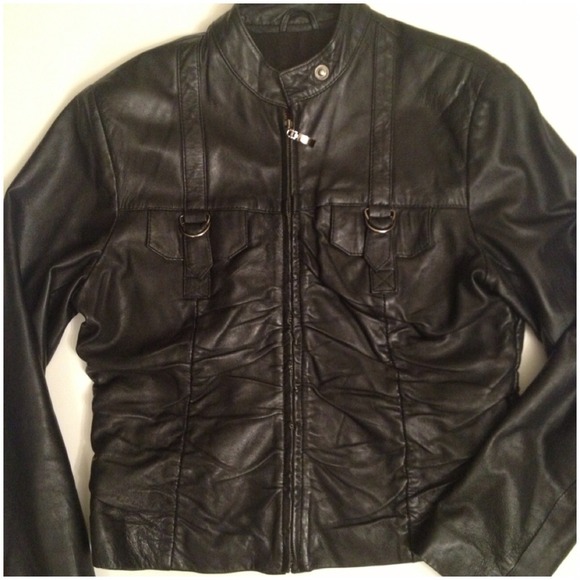 Jackets & Blazers - Cropped pin tucked front Leather jacket 4 Jackets & Blazers - Cropped pin tucked front Leather jacket 4