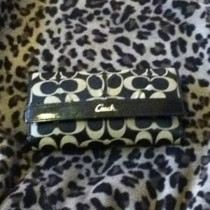 Coach wallet with checkbook holder Coach wallet with checkbook holder
