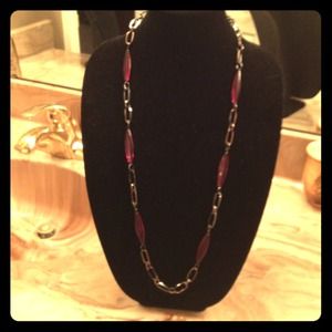 NY&CO long maroon beaded necklace NY&CO long maroon beaded necklace
