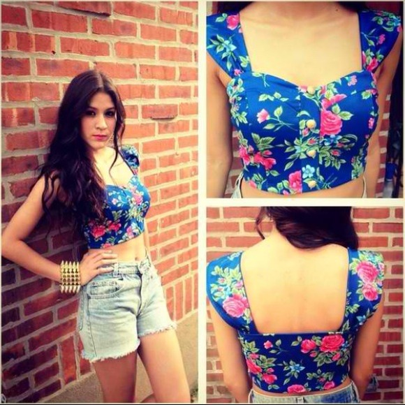 Tops - Last med crop top/royal blue jumpsuit! 3 Tops - Last med crop top/royal blue jumpsuit! 3