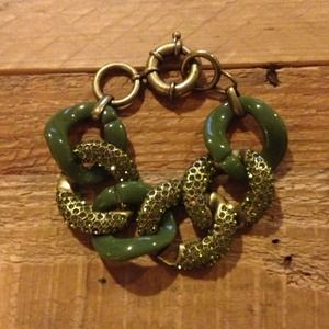 J.Crew large resin and pave link bracelet J.Crew large resin and pave link bracelet
