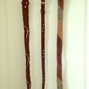 JUST REDUCED! 3 GENUINE leather belts! JUST REDUCED! 3 GENUINE leather belts!