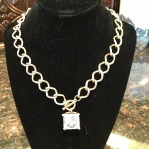 Gold Rhinestone pendant necklace Gold Rhinestone pendant necklace