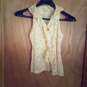 Banana Republic lace ruffle blouse Banana Republic lace ruffle blouse