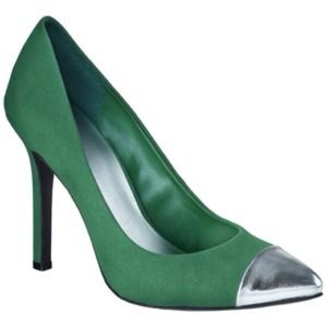 Green cap toe heels Green cap toe heels