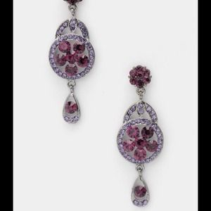 Purple crystal chandelier earrings Purple crystal chandelier earrings