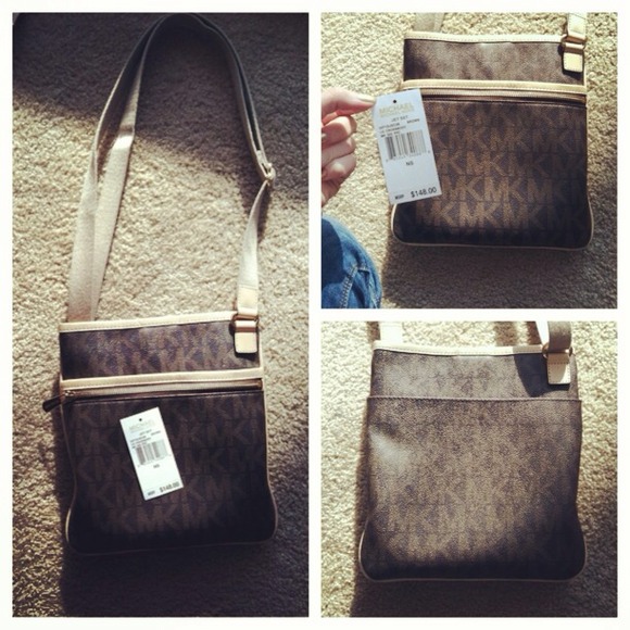 used michael kors purse crossbody jet set multifunction medium travel